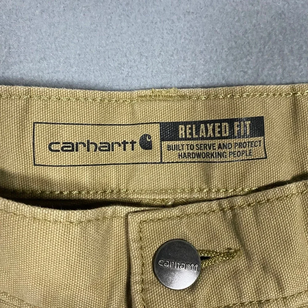 Carhartt Mens Rugged Flex‎ Relaxed Fit Canvas Work Pants Tan BN2291-M 36x34